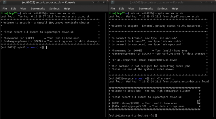 ssh to ARC ssh to ARC
